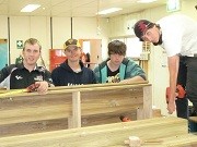 Photo of students in Design in Wood class